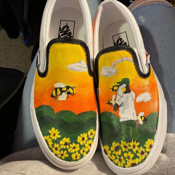 Vans Shoes - Custom Flower Boy Vans